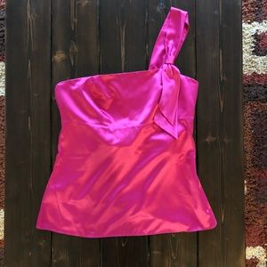 LOFT One shoulder bow top